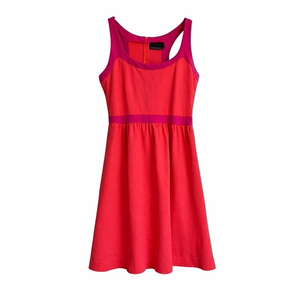 Cynthia Rowley Stretch Colorblock Dress Pockets Fit Flare Medium